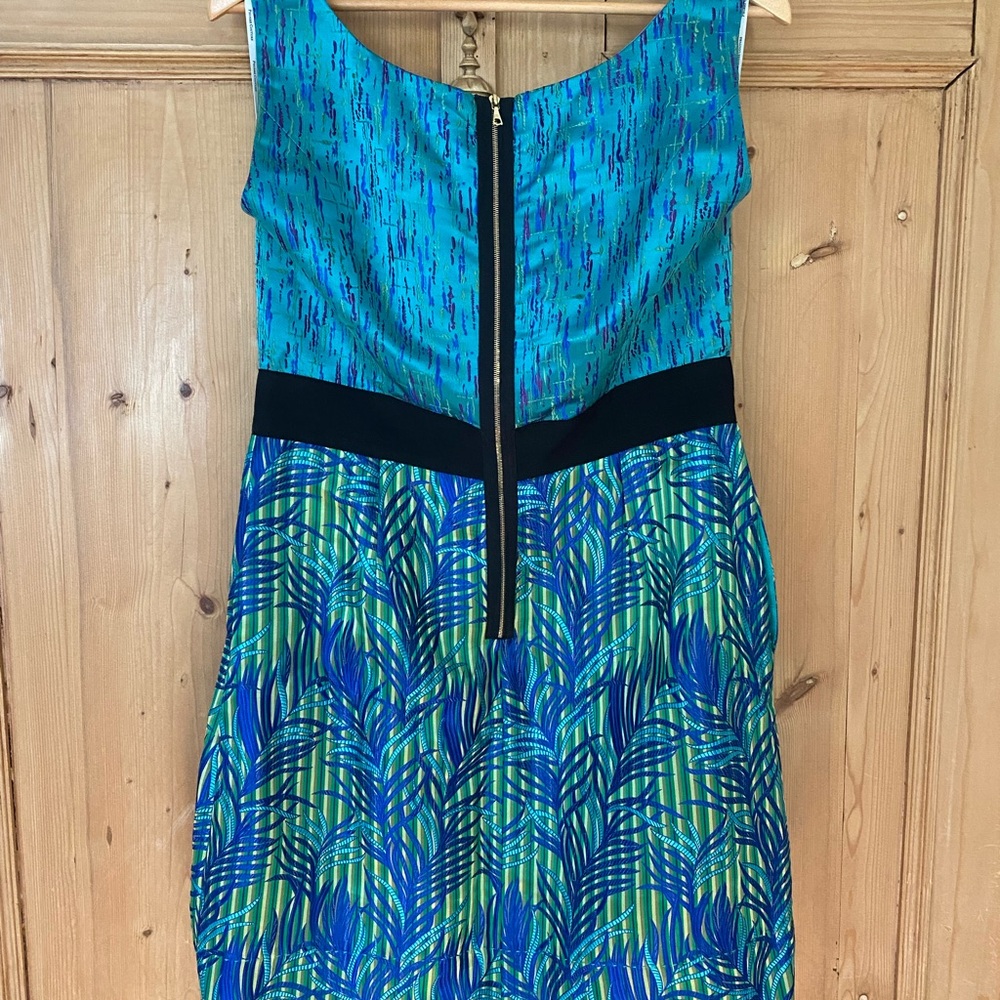 Phoebe Couture Blue and Green Midi Sundress - Picture 5 of 6